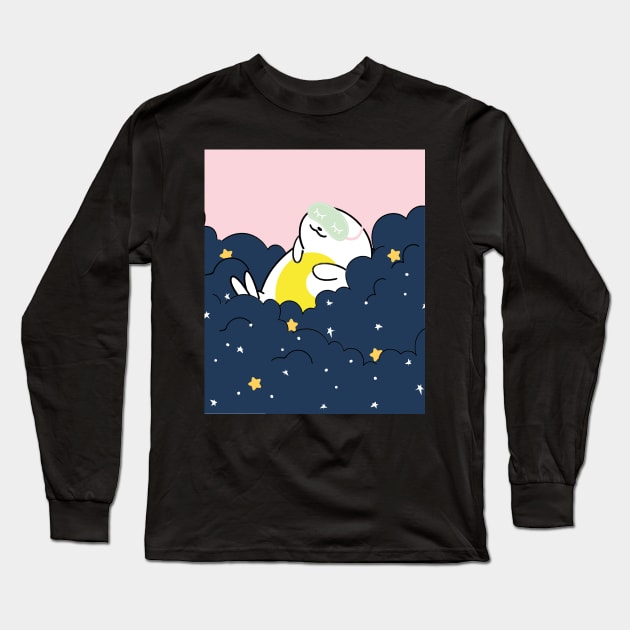 Baby seal sleep in the clouds Long Sleeve T-Shirt by SkyisBright